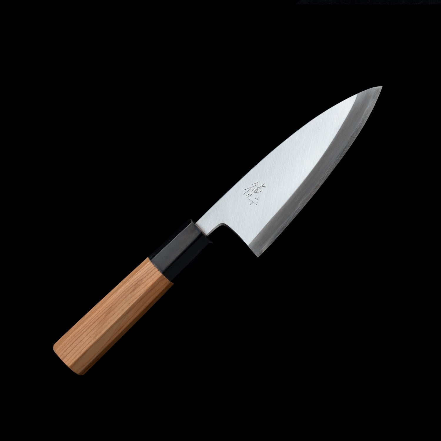 Japan Knife TOKU | Aji-kiri knife White paper 2 steel blade Yew octagonal handle