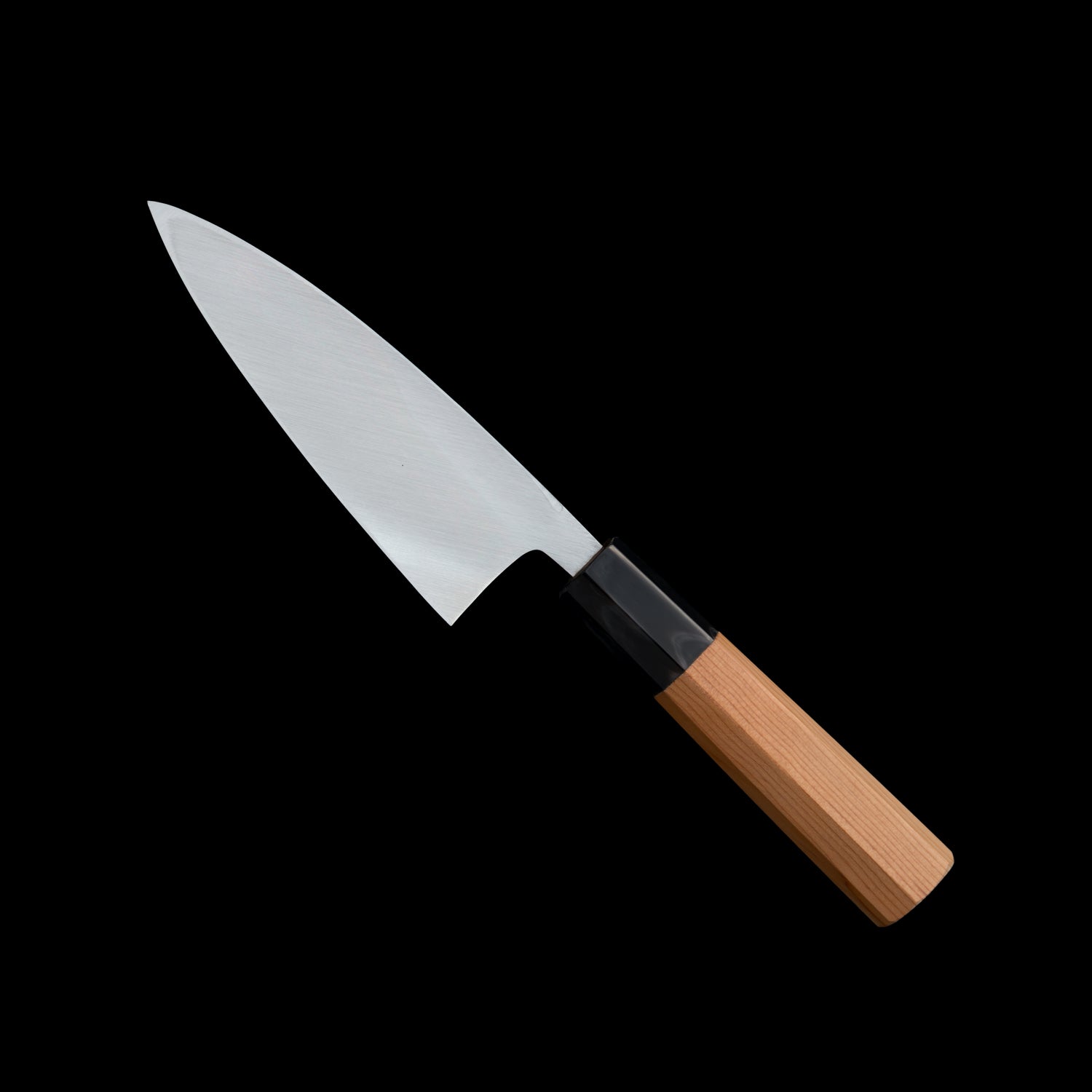 Japan Knife TOKU | Aji-kiri knife White paper 2 steel blade Yew octagonal handle