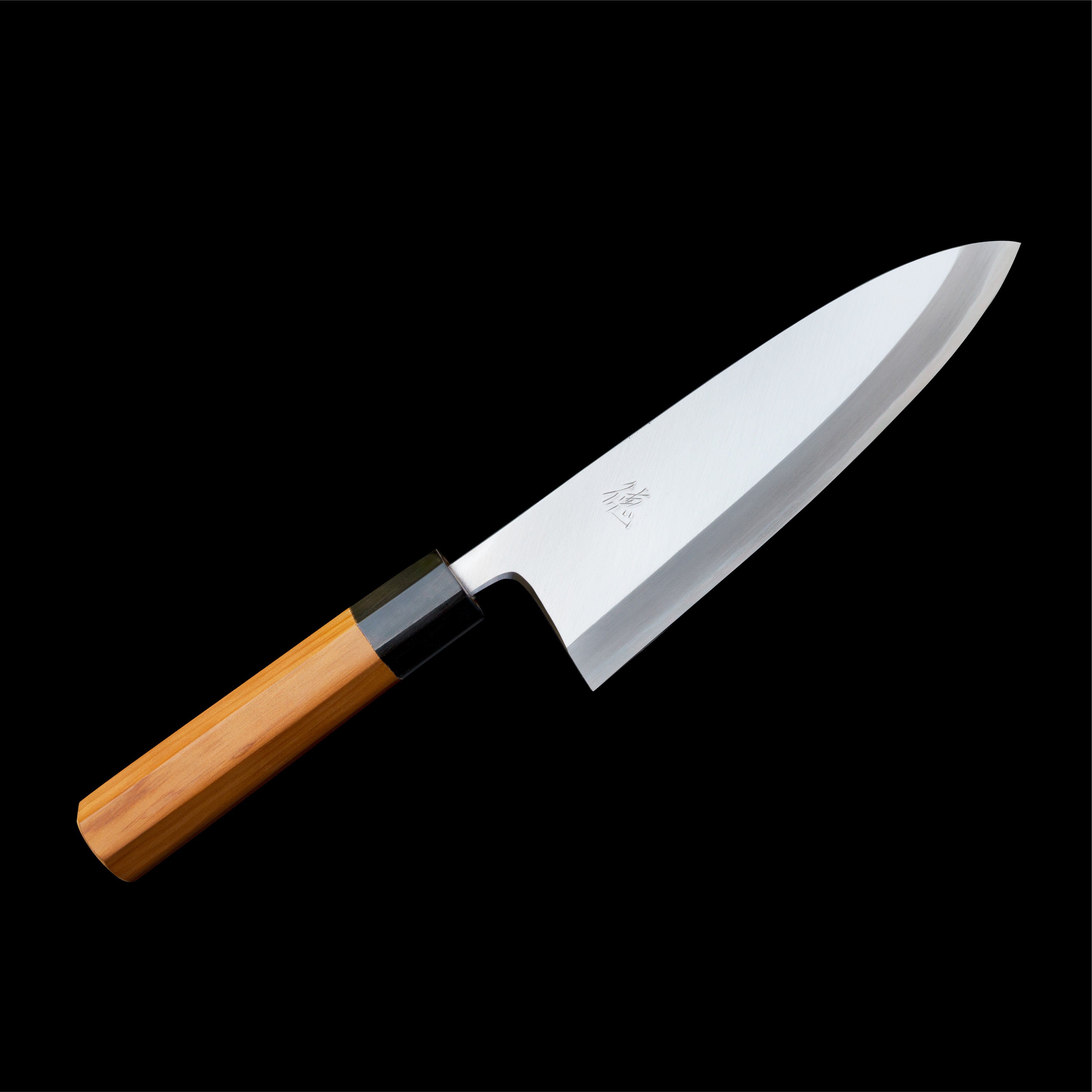 Japan Knife TOKU | Deba knife White paper 2 steel blade Yew octagonal handle