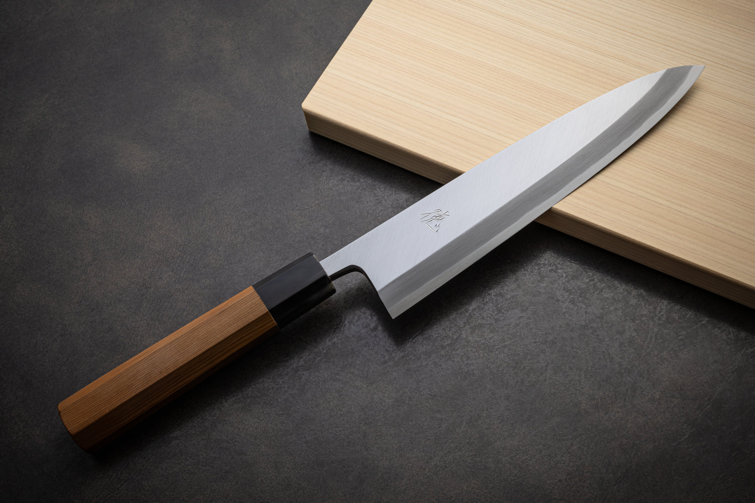 Japan Knife TOKU | Mioroshi knife White paper 2 steel blade Yew octagonal handle