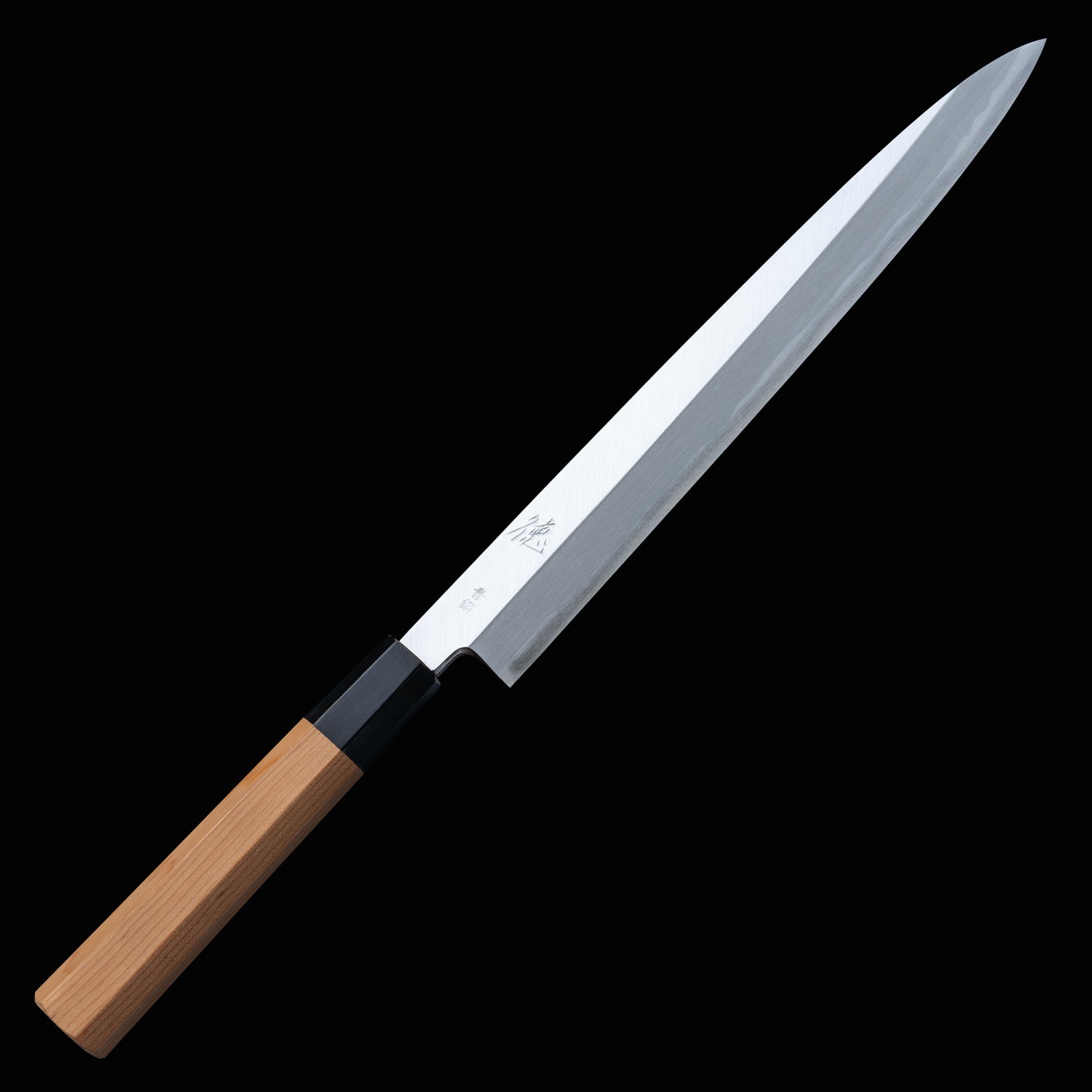 Japan Knife TOKU | Ao Kasumi Yanagiba Knife Blue paper 2 steel blade Yew octagonal handle