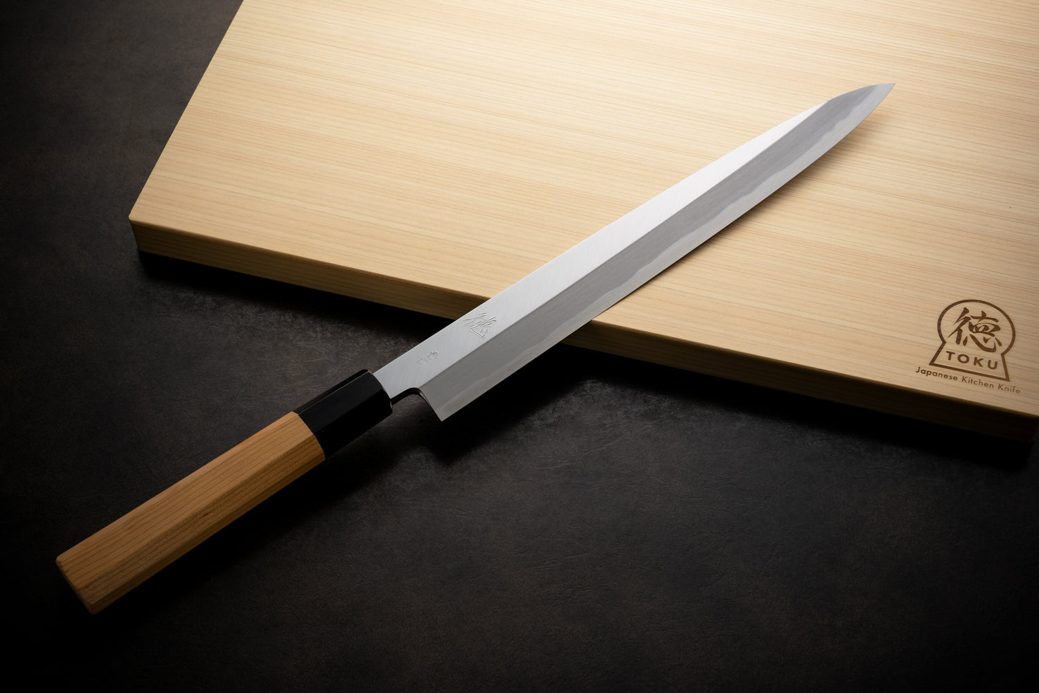 Japan Knife TOKU | Ao Kasumi Yanagiba Knife Blue paper 2 steel blade Yew octagonal handle
