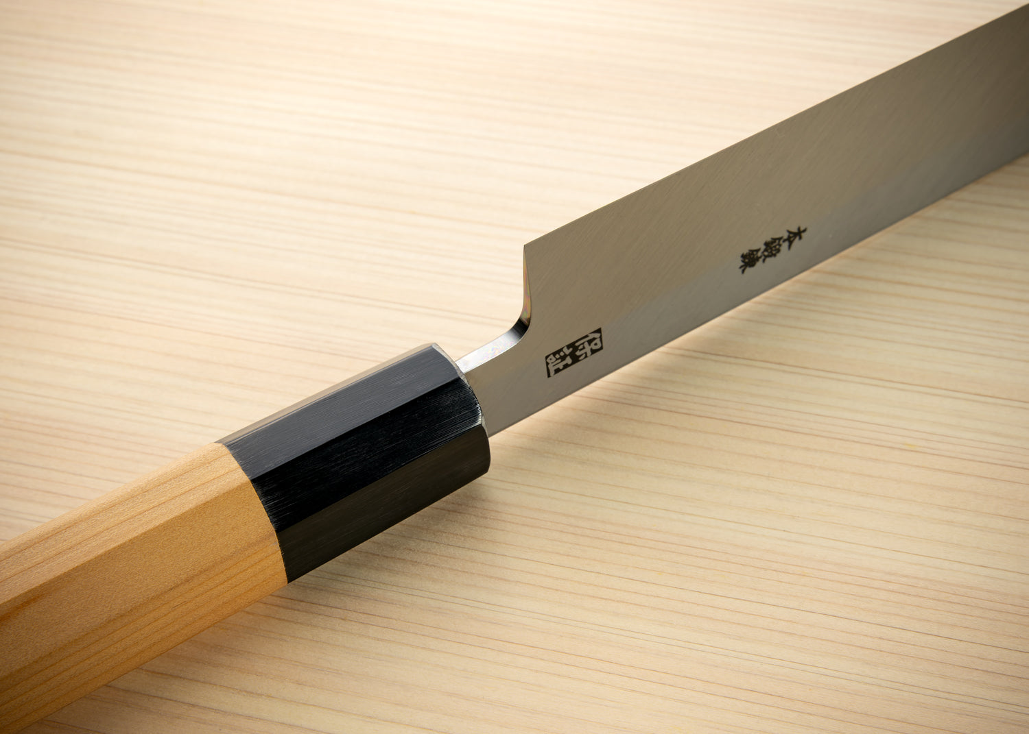 Japan Knife TOKU | Ao Kasumi Yanagiba Knife Blue paper 2 steel blade Yew octagonal handle