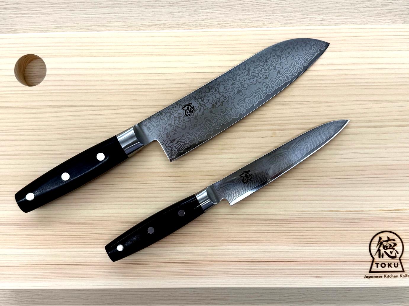 【父の日ギフト限定】関刃物ダマスカス2本セット 三徳180mm+ペティナイフ130mm