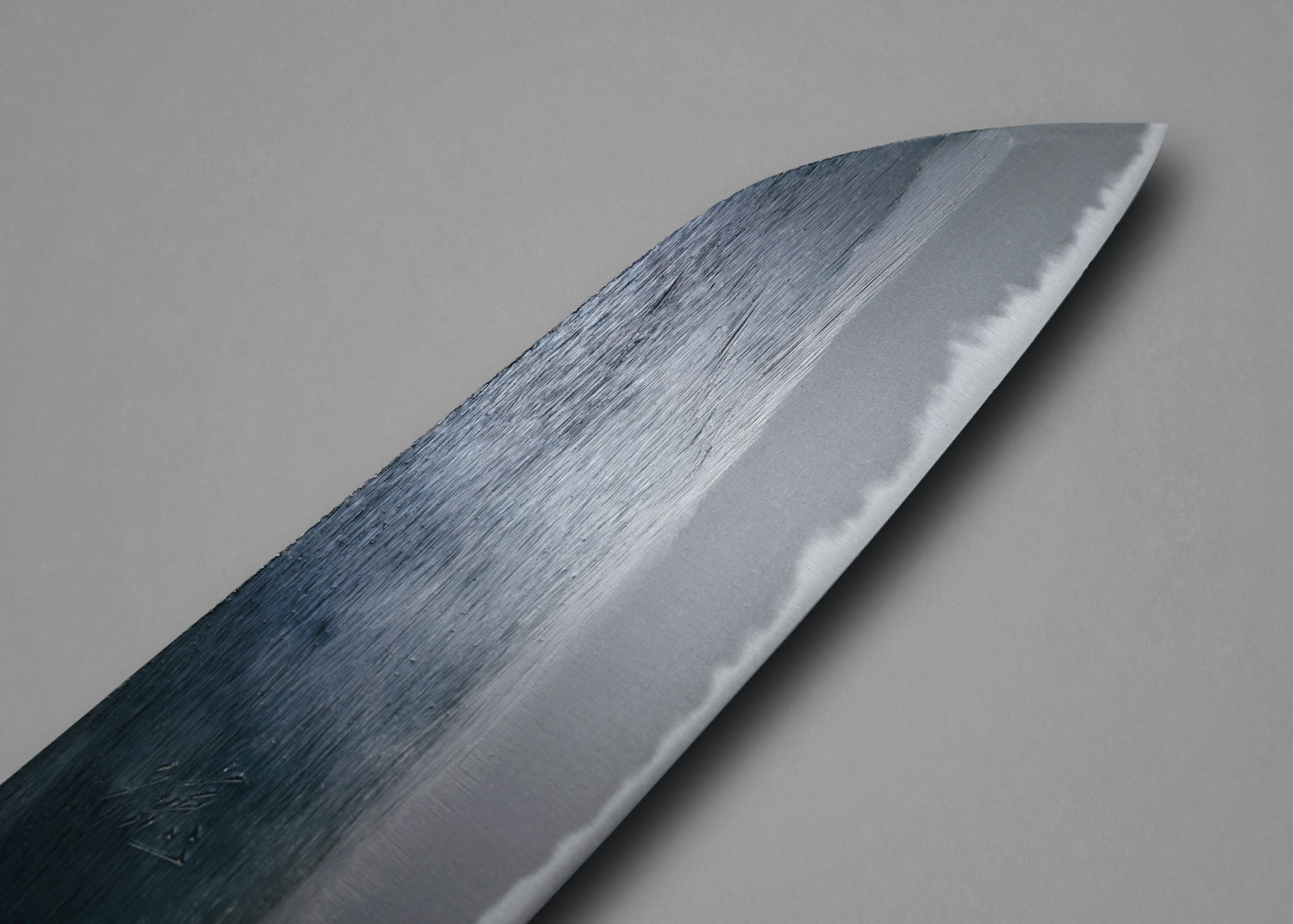Japan Knife TOKU | Santoku Knife, Blue Steel, Black Sanded Finish