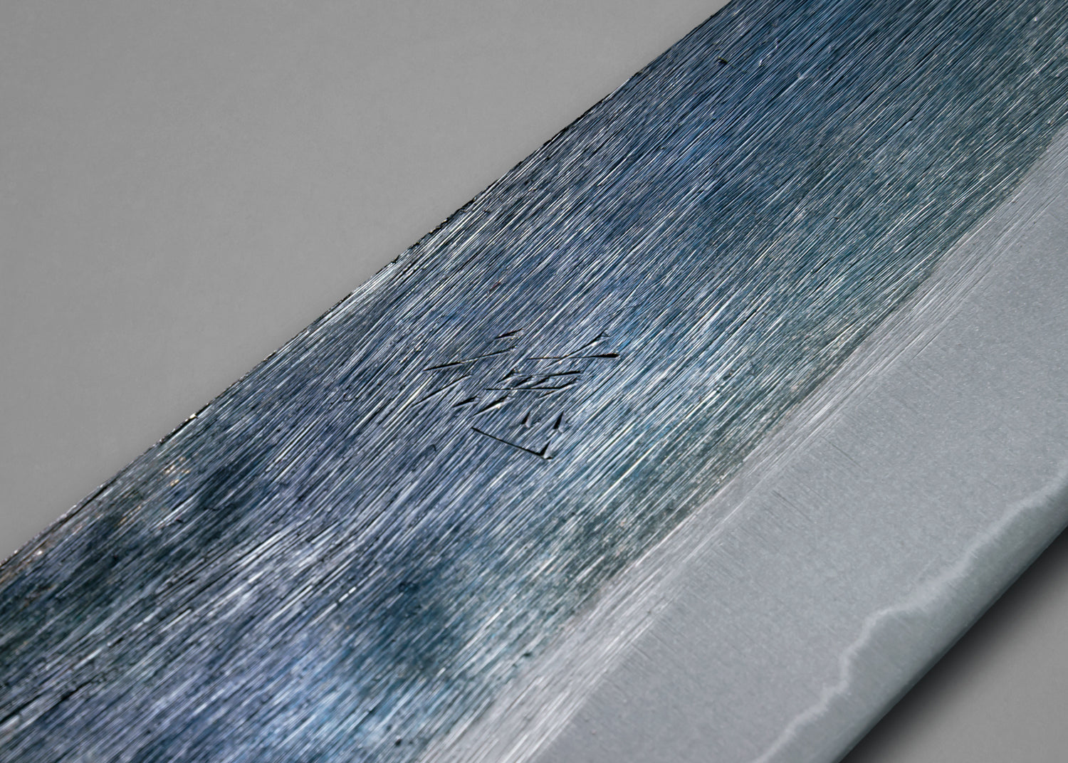 Japan Knife TOKU | Santoku Knife, Blue Steel, Black Sanded Finish