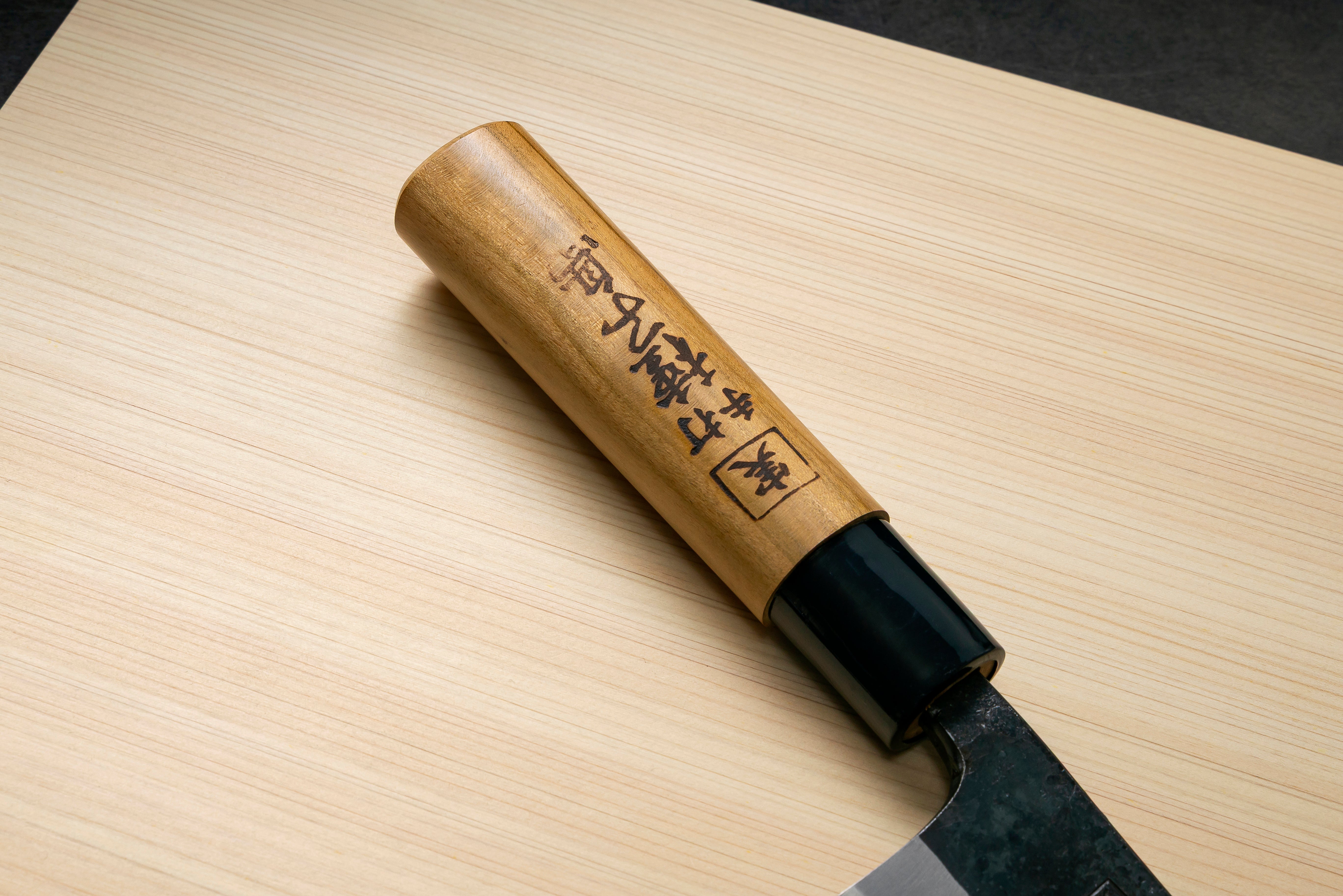 Japan Knife TOKU | Deer Filleting Seed Knife, Black Finish, White Steel, Cherry Blossom Handle