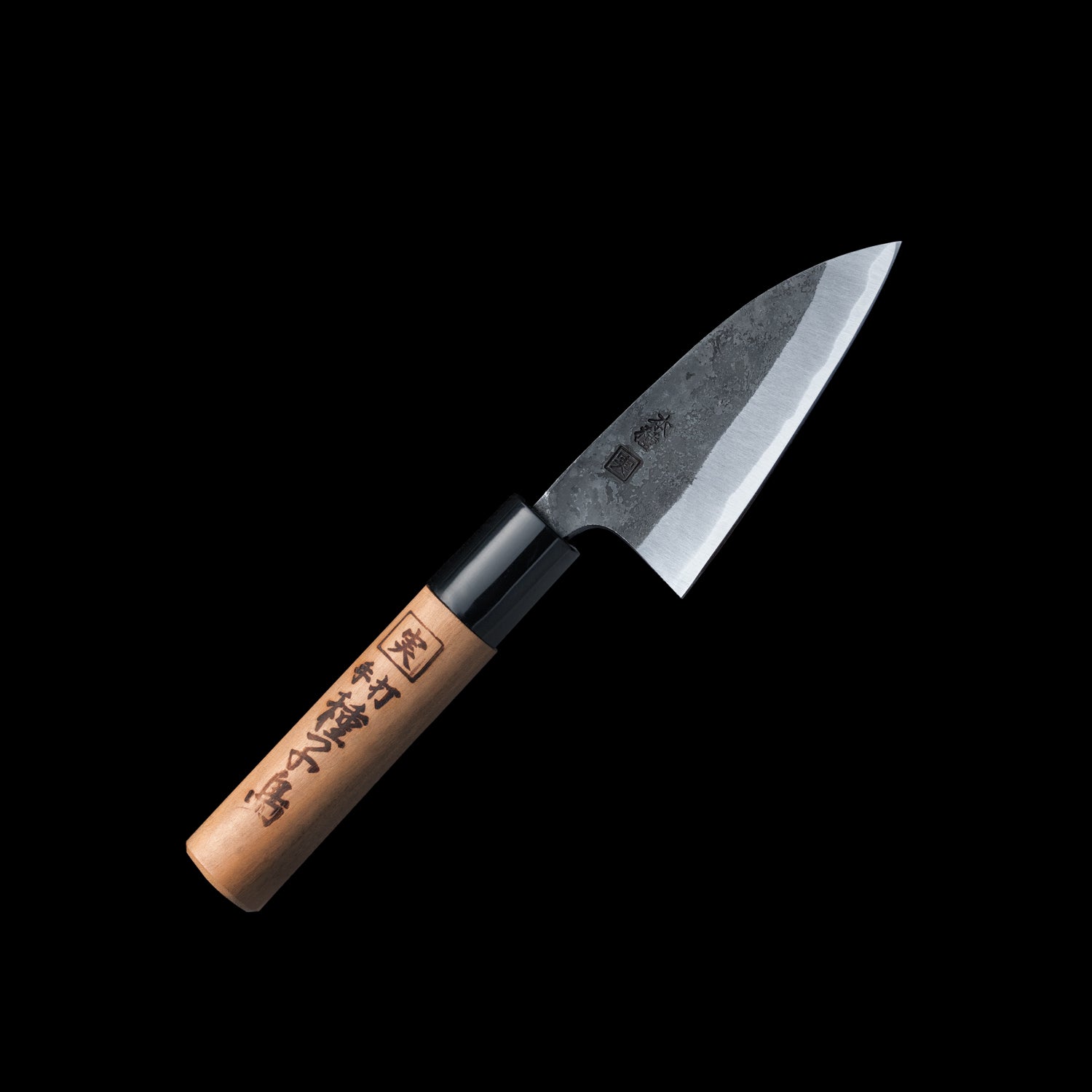 Japan Knife TOKU | Tanegashima Knife Aji-kiri knife White paper 1 steel blade Cherry Blossom handle