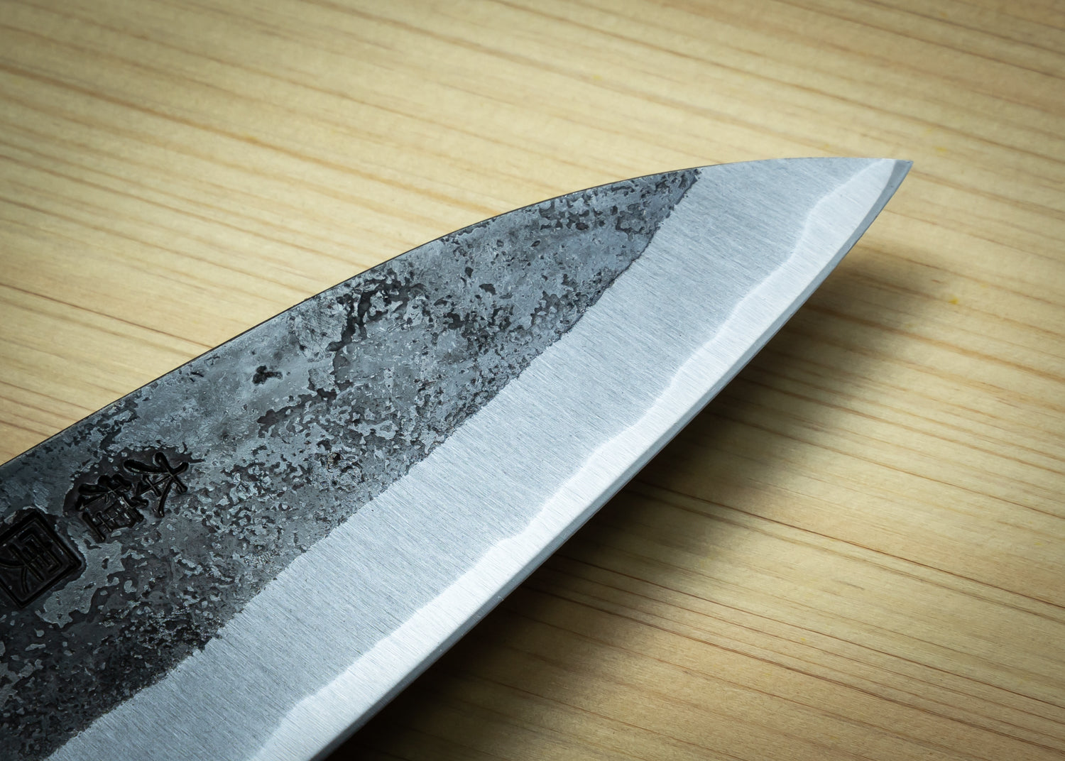 Japan Knife TOKU | Tanegashima Knife Aji-kiri knife White paper 1 steel blade Cherry Blossom handle