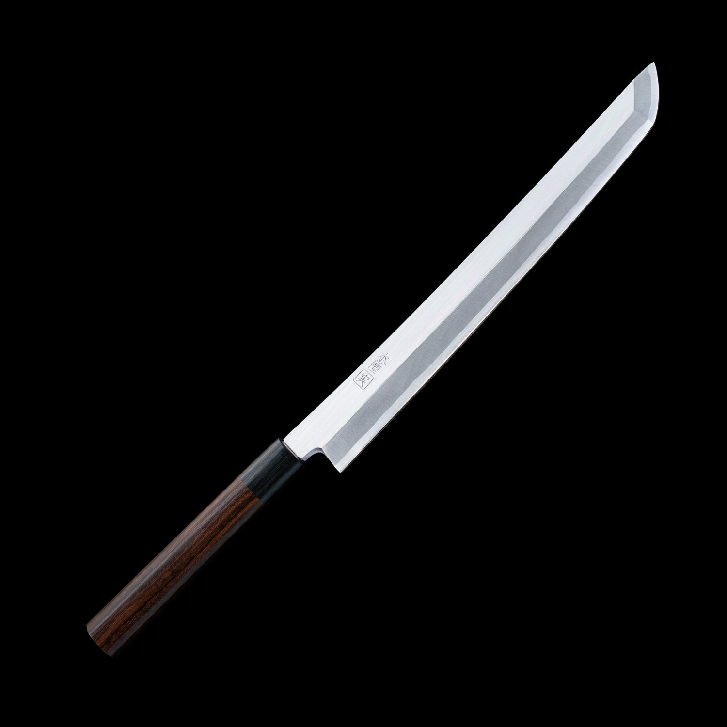 Japan Knife TOKU | Yanagiba Kiritsuke Knife, Seed Knife, Polished, Blue Steel, Rosewood