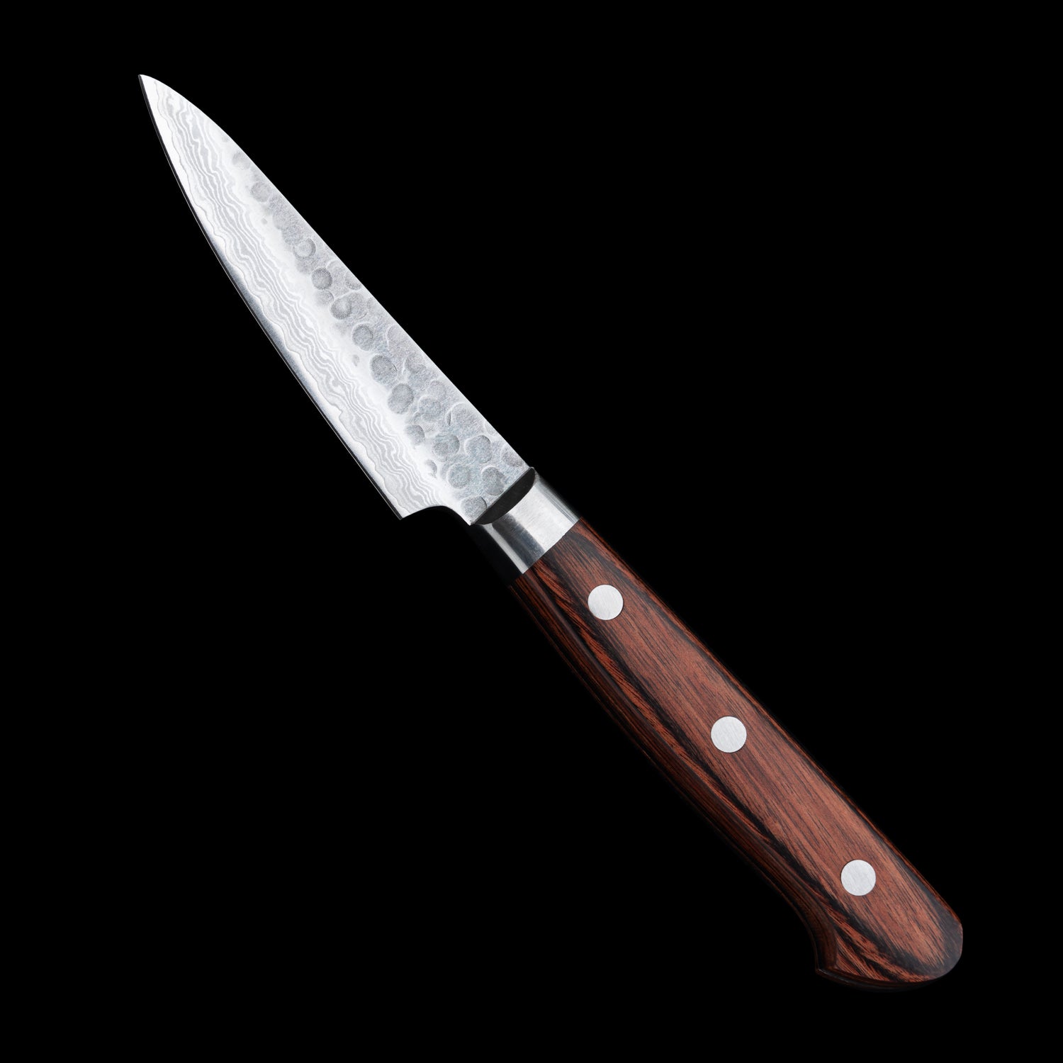 Japan Knife TOKU | Hammered forged Damascus Paring knife VG10