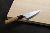 Japanese Sakai knife Aji-kiri knife White paper 2 Yew octagonal handle
