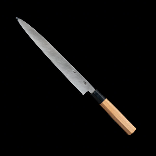 Japanese Sakai knife Ginsan Yanagiba Knife Yew octagonal handle