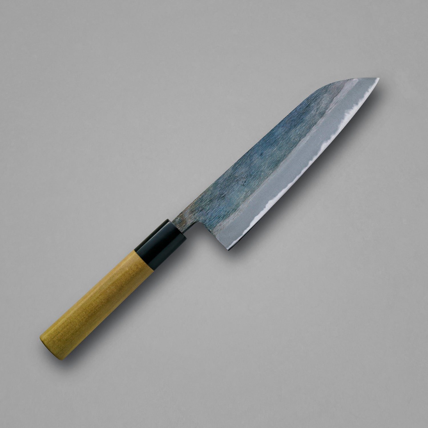 Japan Knife TOKU | Santoku Knife, Blue Steel, Black Sanded Finish