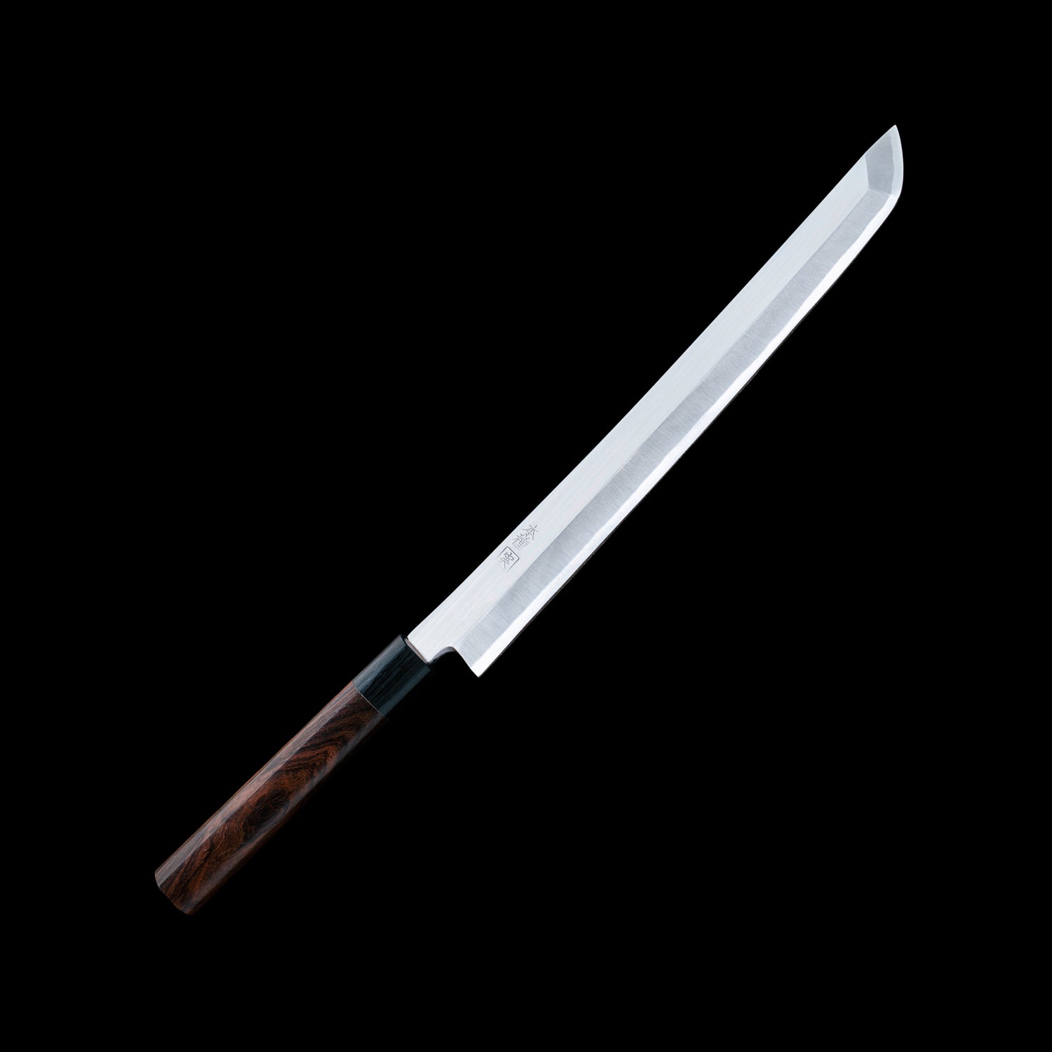 Sakaitoku Knives | Yanagiba Kiritsuke Knife, Seed Knife, Polished, Blue Steel, Rosewood